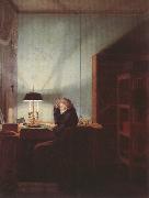 Georg Friedrich Kersting Man Reading by Lamplight (mk22) Germany oil painting artist